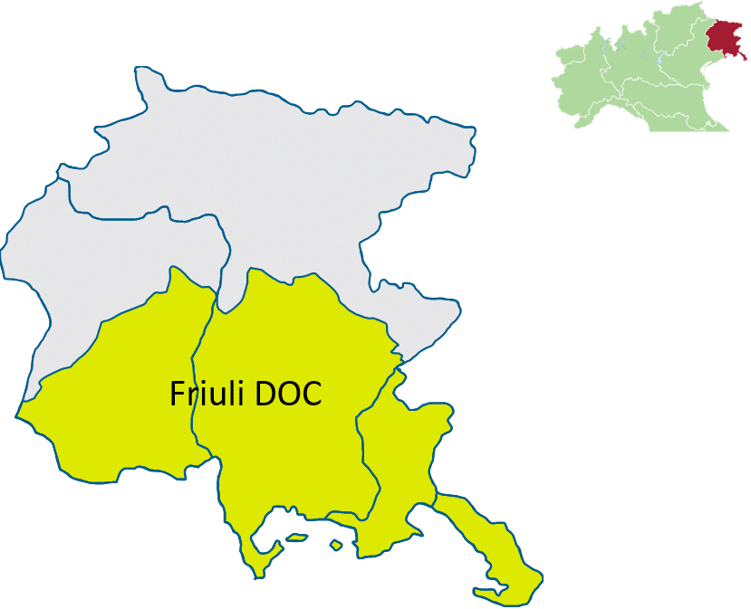 Friuli DOC map