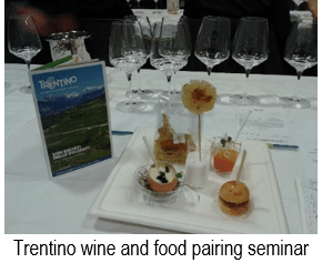 Trentino wine and food pairing seminar